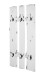 Wandgarderobe >23379< in weiß, MDF, Metall - 40x100x9cm (BxHxT)