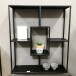 Wandregal >23515< in schwarz, Metall - 60x70x18cm (BxHxT)