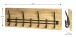 Wandgarderobe >23583< in eiche geölt-schwarz - 60x20x10 (BxHxT)