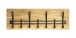 Wandgarderobe >23583< in eiche geölt-schwarz - 60x20x10 (BxHxT)