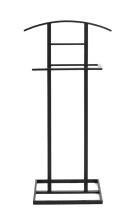 Herrendiener >23592< in schwarz, Metall - 45x101x26cm (BxHxT)