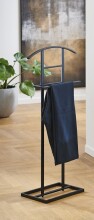 Herrendiener >23592< in schwarz, Metall - 45x101x26cm (BxHxT)
