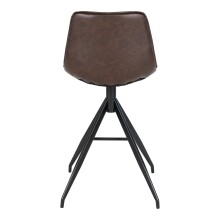 Barhocker >Monaco< (2er-Set) in Braun, Glattlederoptik - 46x84x47cm (BxHxT)