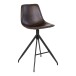 Barhocker >Monaco< (2er-Set) in Braun, Glattlederoptik - 46x84x47cm (BxHxT)
