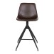 Barhocker >Monaco< (2er-Set) in Braun, Glattlederoptik - 46x84x47cm (BxHxT)