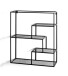 Wandregal >23616< in schwarz, Metall - 50x60x18cm (BxHxT)