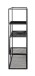 Wandregal >23616< in schwarz, Metall - 50x60x18cm (BxHxT)