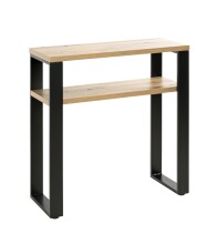 Konsole >23967< in schwarz-eiche, MDF, Metall -...