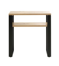 Konsole >23967< in schwarz-eiche, MDF, Metall -...