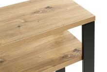 Konsole >23967< in schwarz-eiche, MDF, Metall - 70x75x28cm (BxHxT)