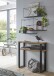 Konsole >23967< in schwarz-eiche, MDF, Metall - 70x75x28cm (BxHxT)