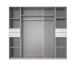 Drehtürenschrank >Danzig< in WEISS + GLAS WEISS - 225x208x58cm (BxHxT)