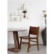 Holzstuhl >Perugia< (2er-Set) in Braun, Leder - 51x87x53cm (BxHxT)