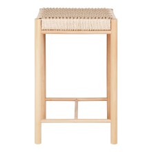 Barhocker >Abano< in Natur, Massivholz - 42x66,5x42cm (BxHxT)