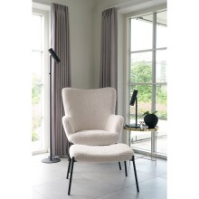 Relaxsessel >Glasgow< in Weiss, Stoff - 70x98x79cm...