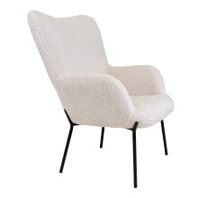Relaxsessel >Glasgow< in Weiss, Stoff - 70x98x79cm (BxHxT)