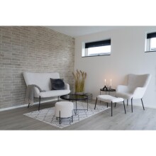 Relaxsessel >Glasgow< in Weiss, Stoff - 70x98x79cm (BxHxT)