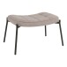 Fußhocker >Glasgow< in Graun-braun, Stoff - 61x36x41cm (BxHxT)