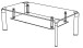 Alberto Couchtisch: Modernes Design aus Sicherheitsglas & Metall, 100x42x60cm, mit 2 Ablagen, Einfach zu montieren, Stilvoll & Praktisch