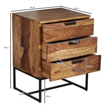 Nachttisch Boxspringbett Massivholz 50x40x65 cm Nachtkommode Schubladen