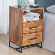 Nachttisch Boxspringbett Massivholz 40x35x66 cm...