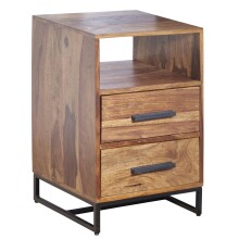 Nachttisch Boxspringbett Massivholz 40x35x66 cm...