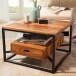 Couchtisch Sofatisch Massivholz 60x60x40 cm Wohnzimmertisch Tisch Eckig