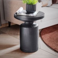Beistelltisch Metall Schwarz Sofatisch 40x40x50cm...