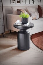 Beistelltisch Metall Schwarz Sofatisch 40x40x50cm Wohnzimmertisch Rund