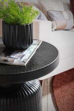 Beistelltisch Metall Schwarz Sofatisch 40x40x50cm Wohnzimmertisch Rund