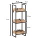 Wandregal 27x77x18 cm Massivholz Metall Hängeregal Regal Industrial
