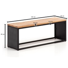 Sitzbank Holz Steinoptik 120 cm Bettbank Schlafzimmer Flurbank Modern