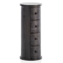 Kommode mit 4 Schubladen Sideboard 85 cm Holz Schwarz...