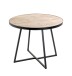 Beistelltisch >24467< in schwarz-eiche, MDF, Metall - 48x60cm (HxD)