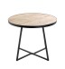 Beistelltisch >24467< in schwarz-eiche, MDF, Metall - 48x60cm (HxD)
