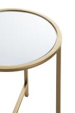Beistelltisch >24742< in gold, Metall, Spiegel 5 mm - 53x39cm (HxD)