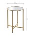 Beistelltisch >24742< in gold, Metall, Spiegel 5 mm - 53x39cm (HxD)