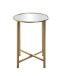Beistelltisch >24742< in gold, Metall, Spiegel 5 mm - 53x39cm (HxD)