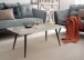 Couchtisch >2120-38< in Keramik Hochglanz grau Marmoriert - 110x42x60 (BxHxT)
