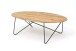 Couchtisch >2130< in Eiche Massiv, Gestell Eisen Schwarz - 120x36x60cm (BxHxT)
