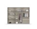 Drehtürenschrank >Monostar< in seidengrau aus Holzwerkstoff - 271x210x54 (BxHxT)