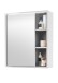 GREECE Spiegelschrank Bad mit LED-Beleuchtung in Weiß - Badezimmerspiegel Schrank mit viel Stauraum - 60 x 70 x 20 cm (B/H/T)