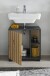NIZZA Badezimmer Waschbeckenunterschrank in Graphit, Artisan Eiche Optik - Bad Unterschrank Badezimmerschrank mit viel Stauraum - 60 x 60 x 37 cm (B/H/T)