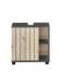 NIZZA Badezimmer Waschbeckenunterschrank in Graphit, Artisan Eiche Optik - Bad Unterschrank Badezimmerschrank mit viel Stauraum - 60 x 60 x 37 cm (B/H/T)