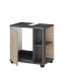 NIZZA Badezimmer Waschbeckenunterschrank in Graphit, Artisan Eiche Optik - Bad Unterschrank Badezimmerschrank mit viel Stauraum - 60 x 60 x 37 cm (B/H/T)