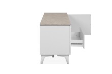 TV-Board >Bertrix< in Sandstein / weiß - 177x51,5x40cm (BxHxT)