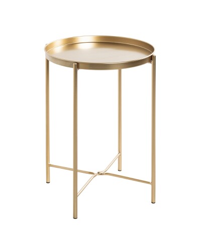 Beistelltisch >25266< in gold, Metall - 50x39cm (HxD)