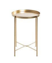 Beistelltisch >25266< in gold, Metall - 50x39cm (HxD)