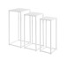 Blumentisch >25359< (3er-Set) in weiß, Metall - 22x61x22cm (BxHxT)