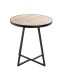 Beistelltisch >25445< in schwarz-eiche, MDF, Metall - 52x48cm (HxD)